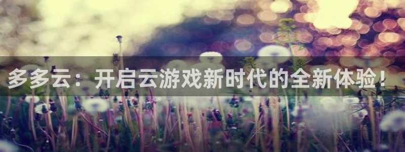 鼎点娱乐测速：多多云：开启云游戏新时代的全新体验！